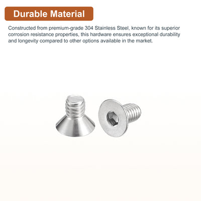 Harfington Head Socket Cap Screws, 304 Stainless Steel Hex Screw