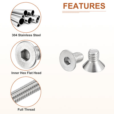 Harfington Head Socket Cap Screws, 304 Stainless Steel Hex Screw