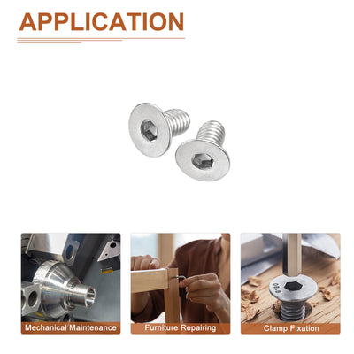 Harfington Head Socket Cap Screws, 304 Stainless Steel Hex Screw