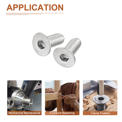 Harfington Head Socket Cap Screws, 304 Stainless Steel Hex Screw