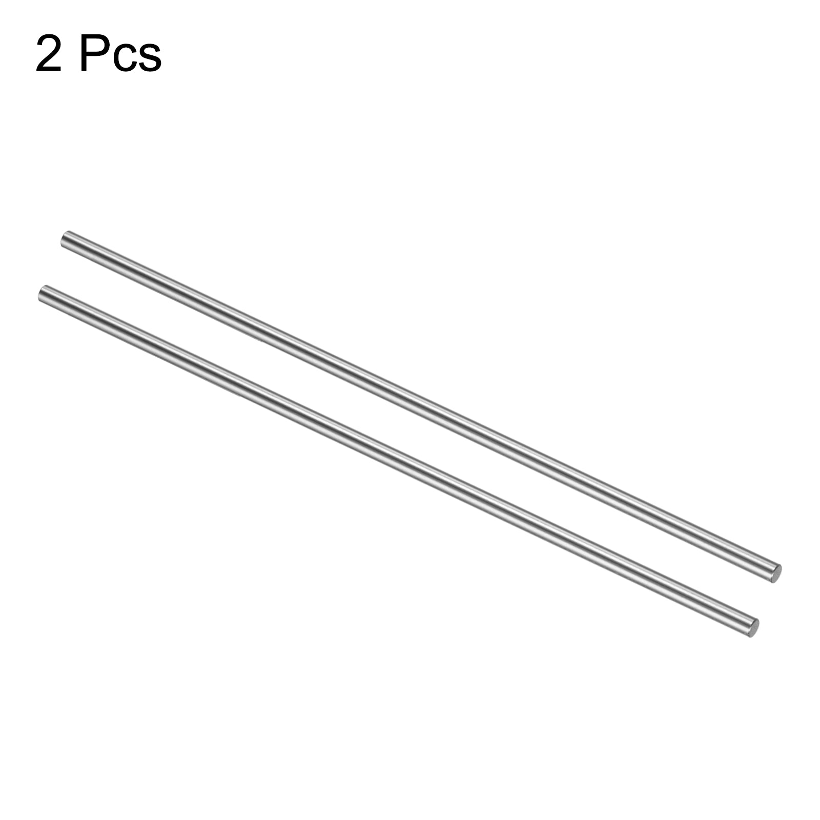 Uxcell 2pcs Linear Motion Rod 8mm x 406mm Hardened Steel Chrome Plated ...