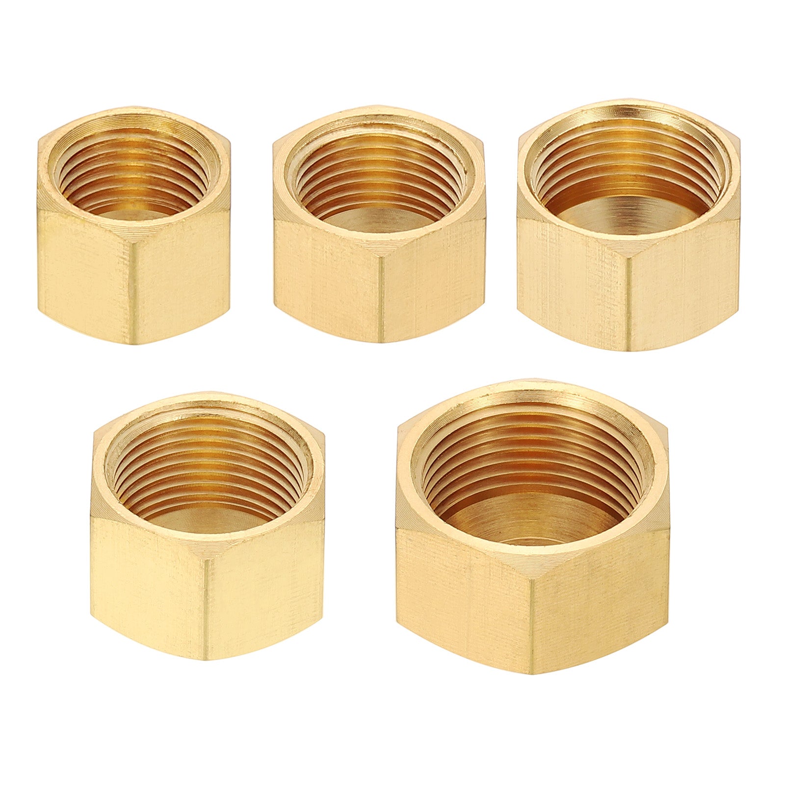 100Pcs 5 Sizes Brass Compression Cap Stop Valve Cap Set | Harfington