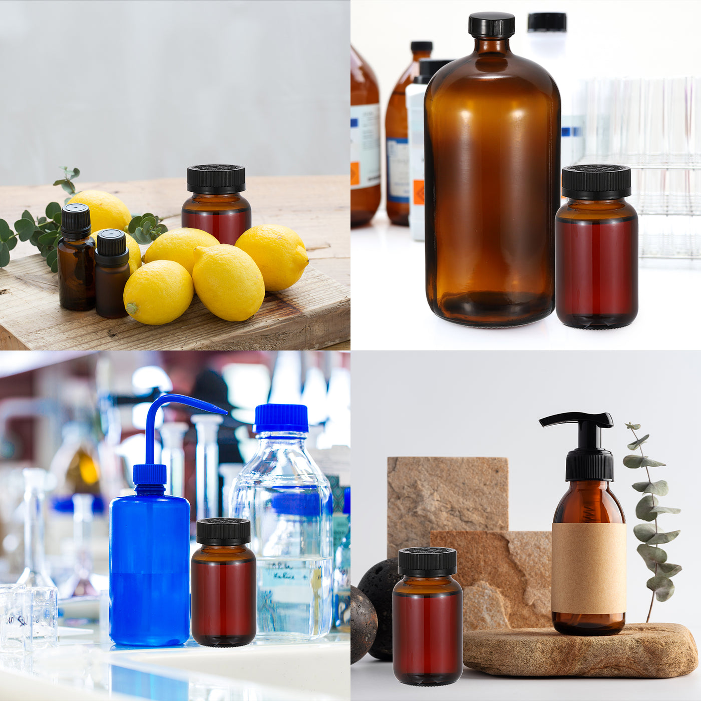 Glass Packer Bottle, Round Wide Mouth Bottle Packer Bottles with Ribbed ...