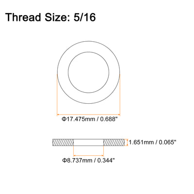 Harfington Uxcell 316 Stainless Steel Flat Washer for Bolt Screw, Factories Repair, Kitchens, Shops, and Outdoor Constructions