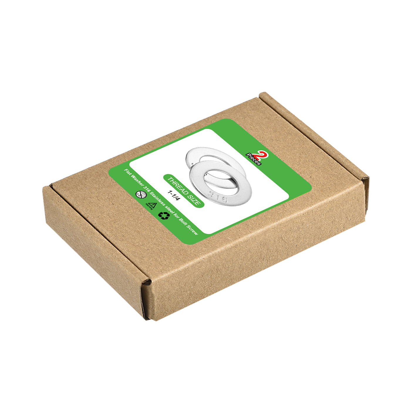 uxcell Uxcell 316 Stainless Steel Flat Washer for Bolt Screw, Factories Repair, Kitchens, Shops, and Outdoor Constructions