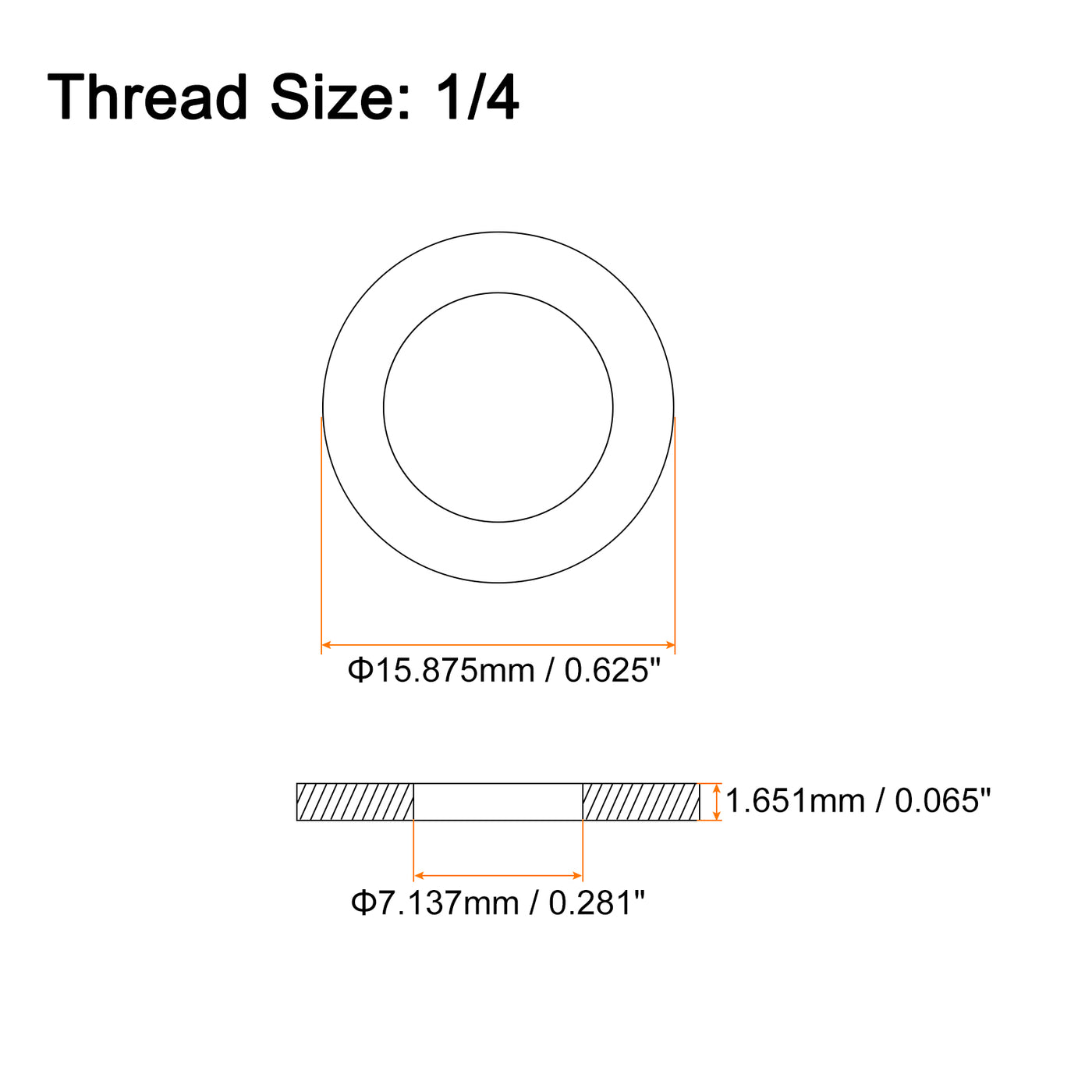 uxcell Uxcell 316 Stainless Steel Flat Washer for Bolt Screw, Factories Repair, Kitchens, Shops, and Outdoor Constructions