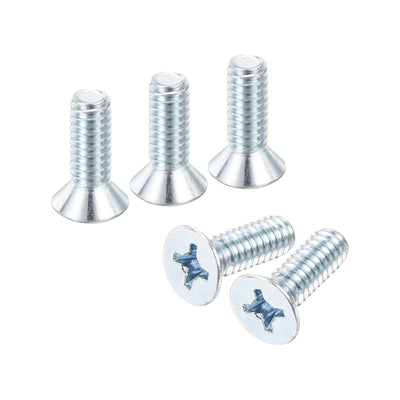 Harfington Uxcell 15 Pcs Carbon Steel Phillips Bolts Cross Head Screws 1/4"-20x3/4" Thread