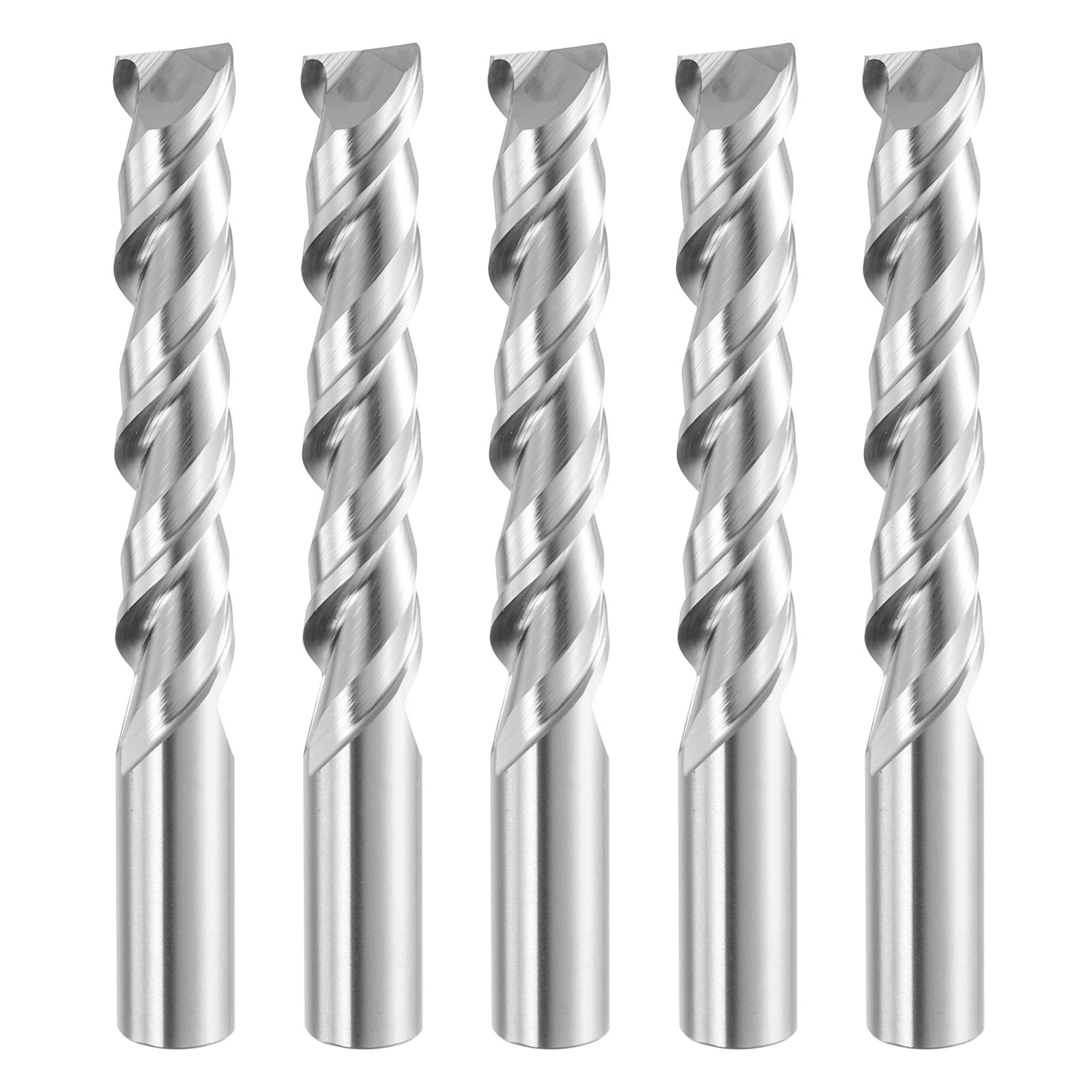 5pcs Spiral Router Bit 6mmx6mmx32mmx50mm 2 Flutes 45 Degree Helix HRC49 ...