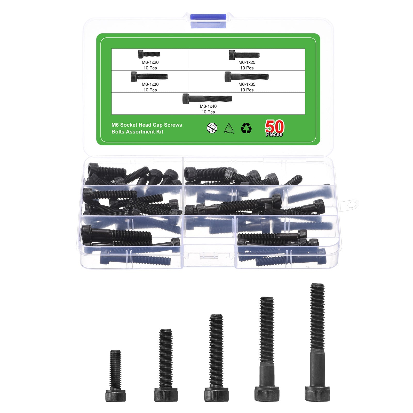 Uxcell Hex Socket Bolt Kits, Carbon Steel Hex Socket Drive Screw ...