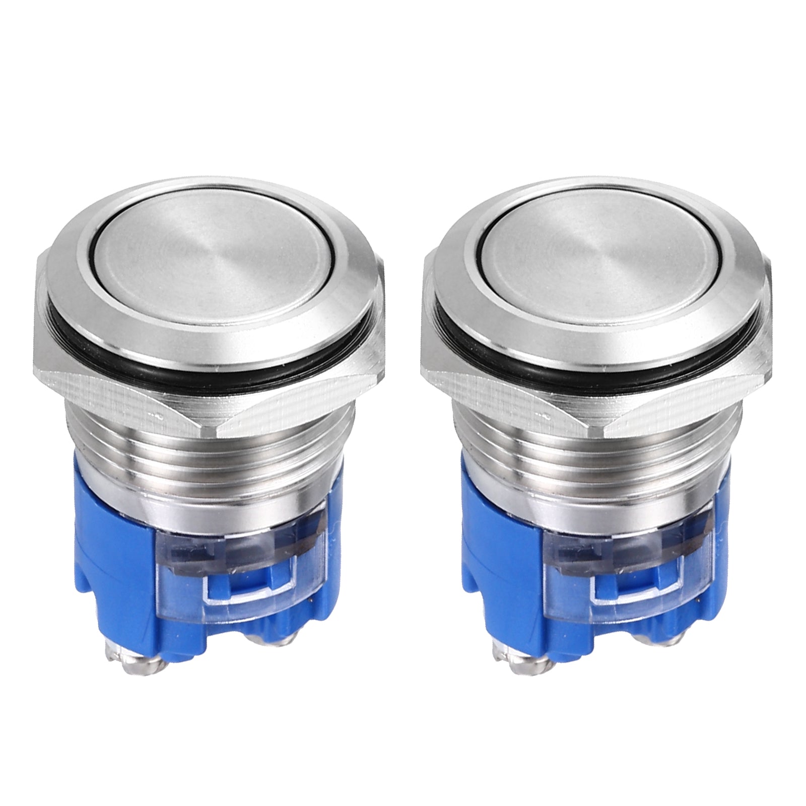 Stainless Steel Latching Push Buttons Switch Flat Head Shell with ...