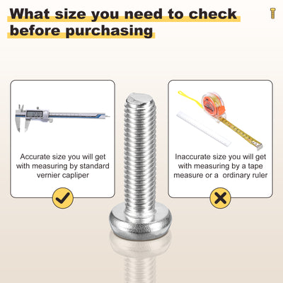 Harfington Pan Head Torx Screws (M4-0.7x16mm) 75Pcs, Stainless Steel 304, Silver Tone