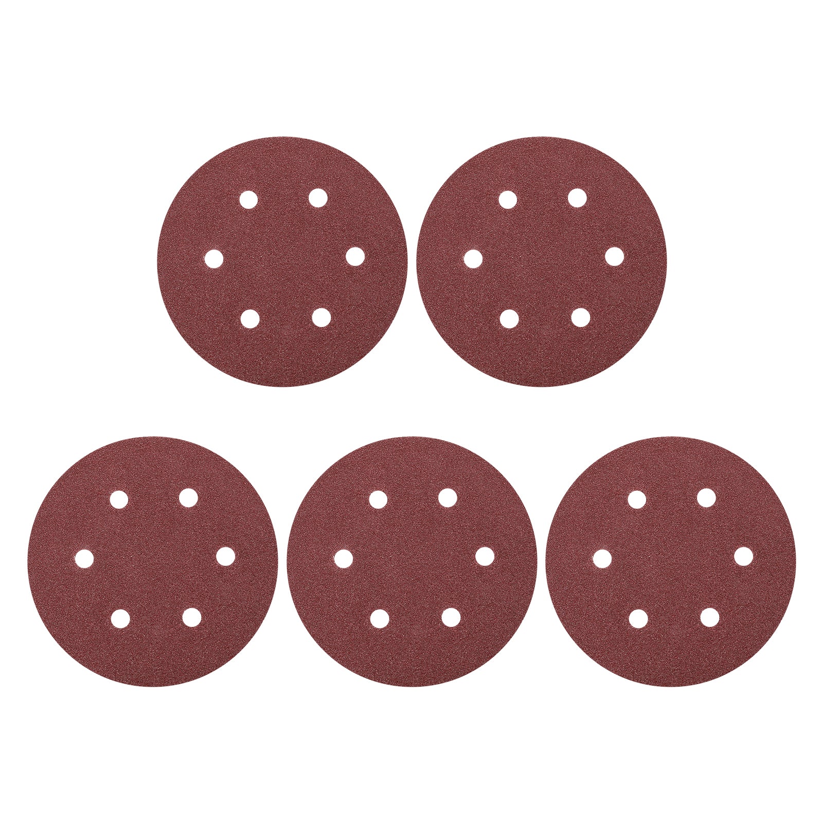 5 Pcs 6 Inch Sanding Disc 6 Hole 40 Grit Hook and Loop Sandpaper ...