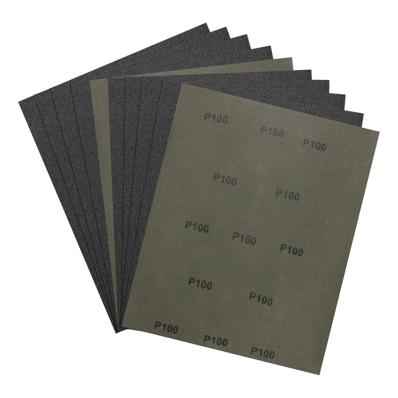 10pcs Sand Papers - [9 x 11 Inch x 100 Grits] Wet Dry Sandpaper Sheets