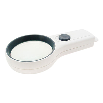 Harfington Uxcell 3X  Pocket Illuminated Magnifier Magnifying Glass - White