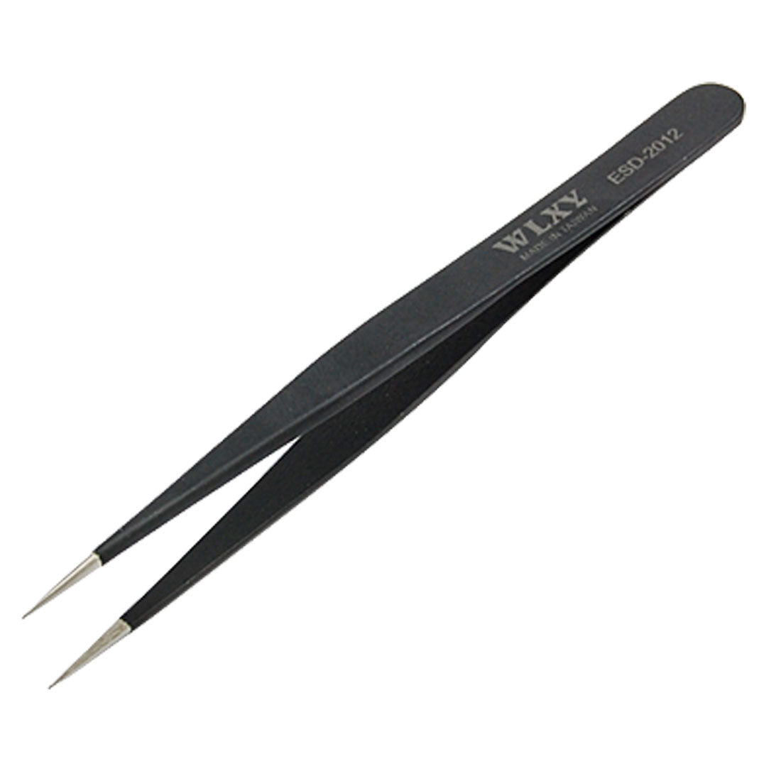 uxcell Uxcell Mini Compact Metal Black Straight Pointy Tweezers