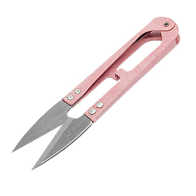 Harfington Uxcell Pink Handy Sharp Spring Mini Thrum Yarn Scissors for Cross Stitch