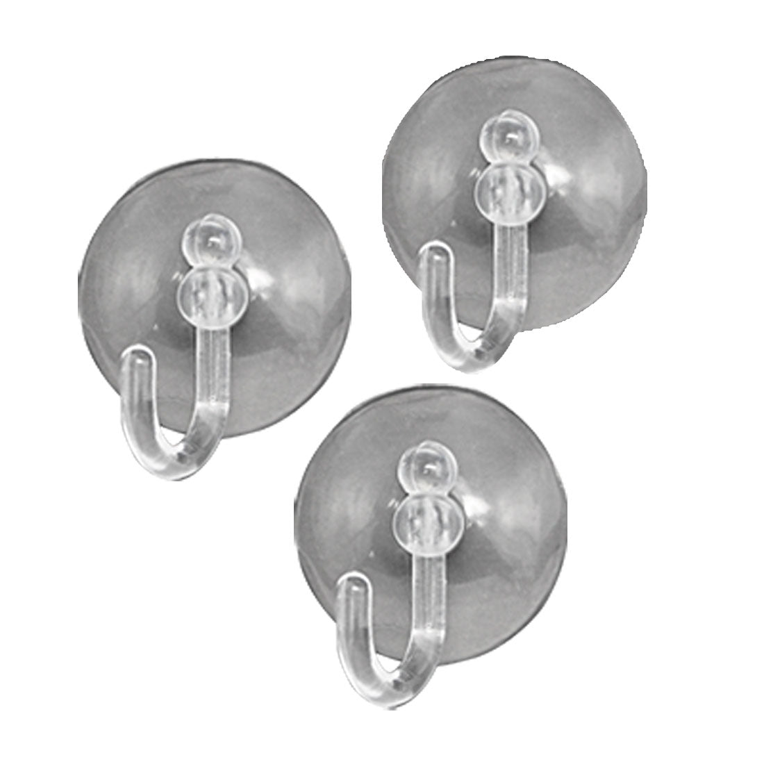 uxcell Uxcell Clear Briefness Design Suction Cup Adhesion Hook 3PCs