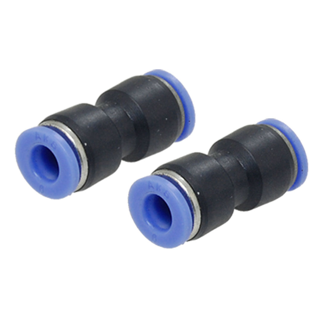 uxcell Uxcell 2 PCS 6mm to 6mm Push In Straight Reducer Round Fittings