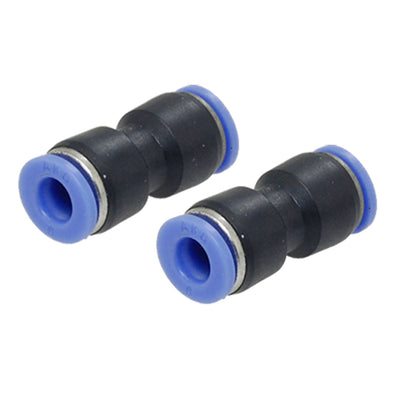 Harfington Uxcell 2 PCS 6mm to 6mm Push In Straight Reducer Round Fittings