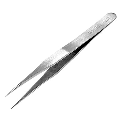 uxcell Uxcell Steel Silver Tone Fine Tip Straigth Pointy Tweezers