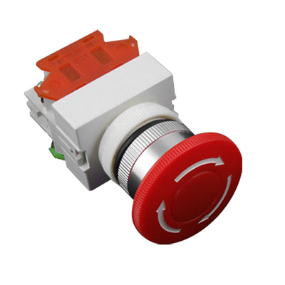 Harfington Uxcell AC 660V 10A 40mm Red Sign Emergency Stop Switch Push Button Mushroom PushButton