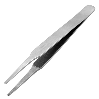 uxcell Uxcell Handy Tool Silver Tone Flat Tip Straight Tweezers