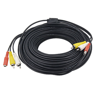 Harfington Uxcell RCA Male to Male Audio Video Power Cable for CCTV Security Camera 50Ft Long