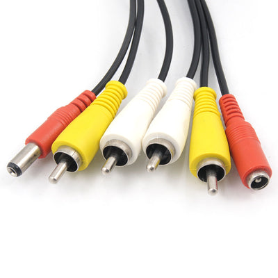 Harfington Uxcell 100ft 30m 2 RCA Male to Male Audio Video AV DC Power Cable for CCTV Camera