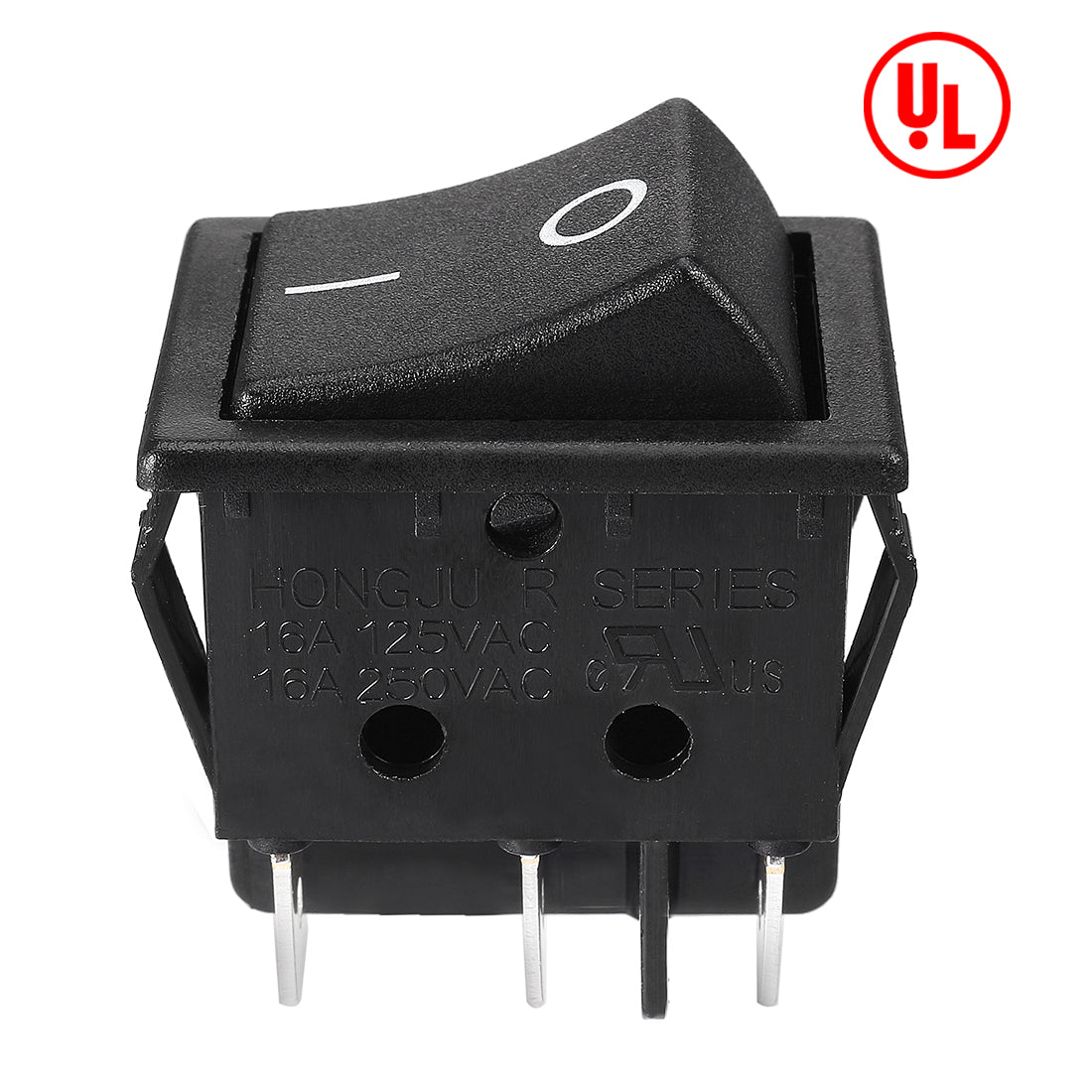uxcell Uxcell AC 250V 16A DPDT ON/ON I/O 2 Position Snap in Boat Rocker Switch