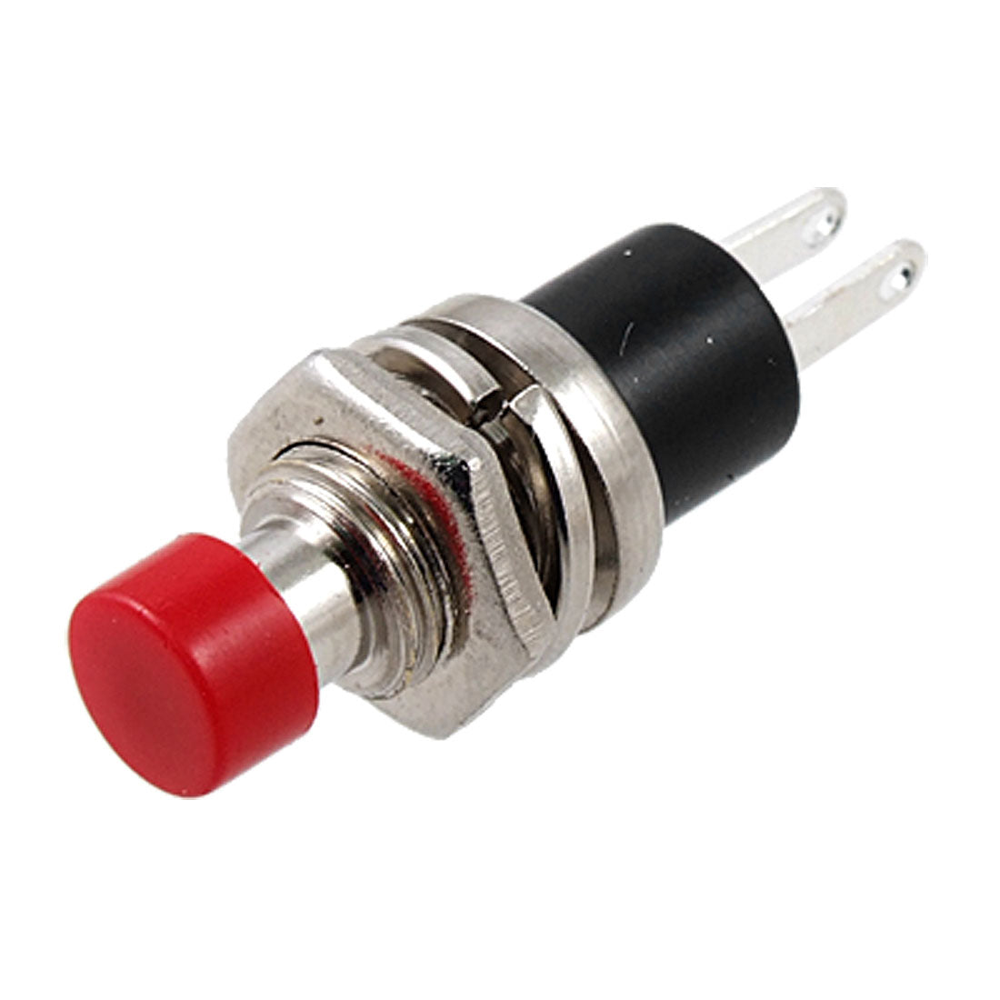 uxcell Uxcell 250V 3A OFF-(ON) NO N/O SPST Panel Mount Momentary Round Push Button Switch Red