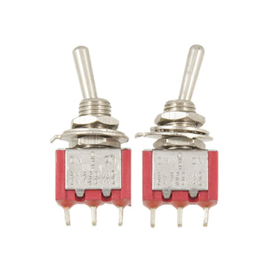 Harfington Uxcell 2 Pcs AC 120V/5A 250V/2A ON OFF ON SPDT Toggle Latching Switches