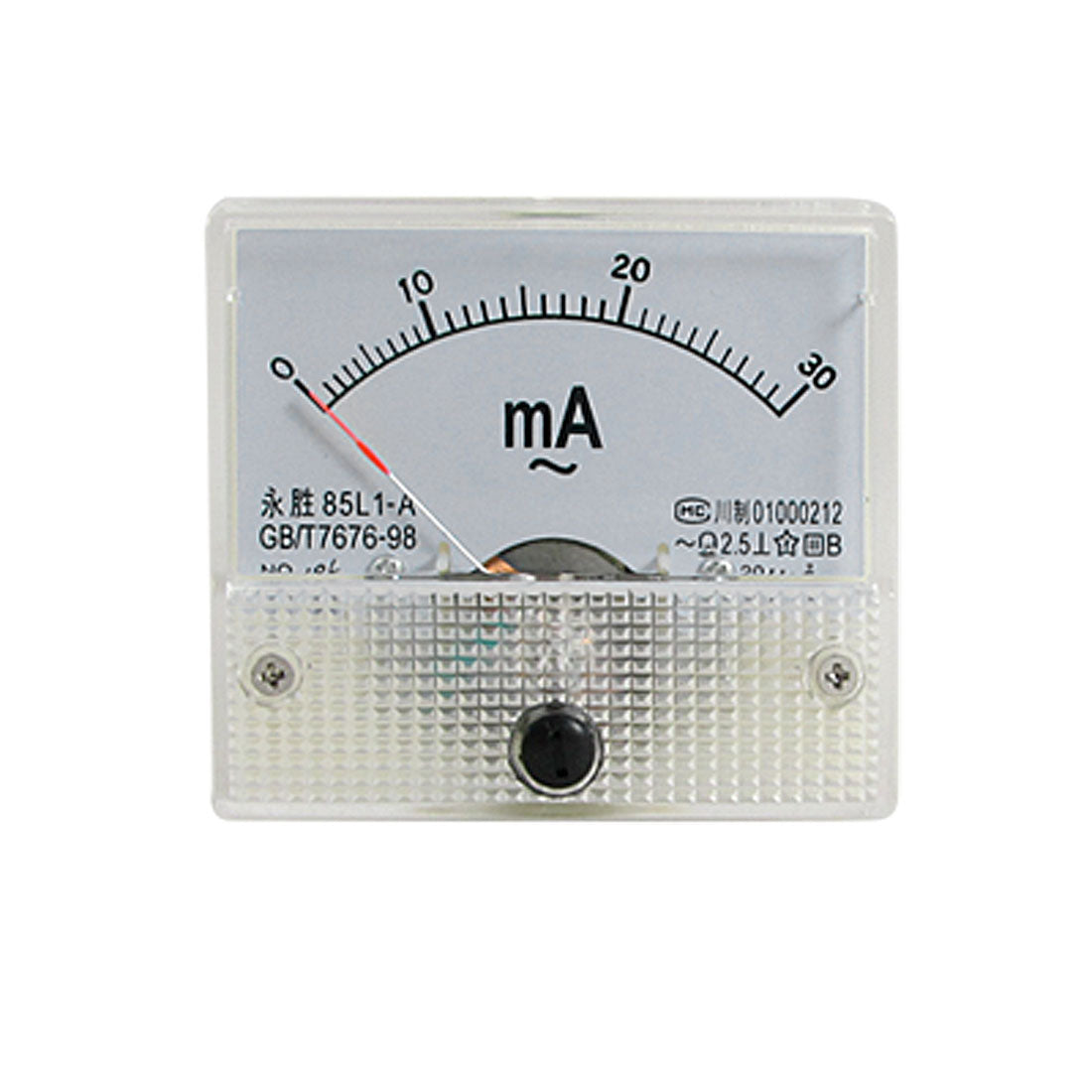 Uxcell 85L1-A AC 0-30mA Rectangle Analog Panel Ammeter Gauge | Harfington