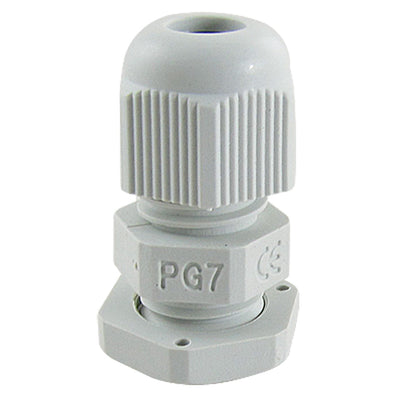Harfington Uxcell 3-6.5mm Cables PG7 Waterproof White Plastic Glands Connectors 33mm Height 10 Pcs