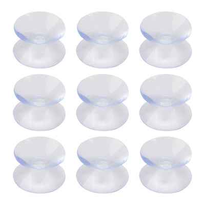 Harfington Uxcell Car 9 Pcs Clear Soft Plastic Double Sided Suction Cup