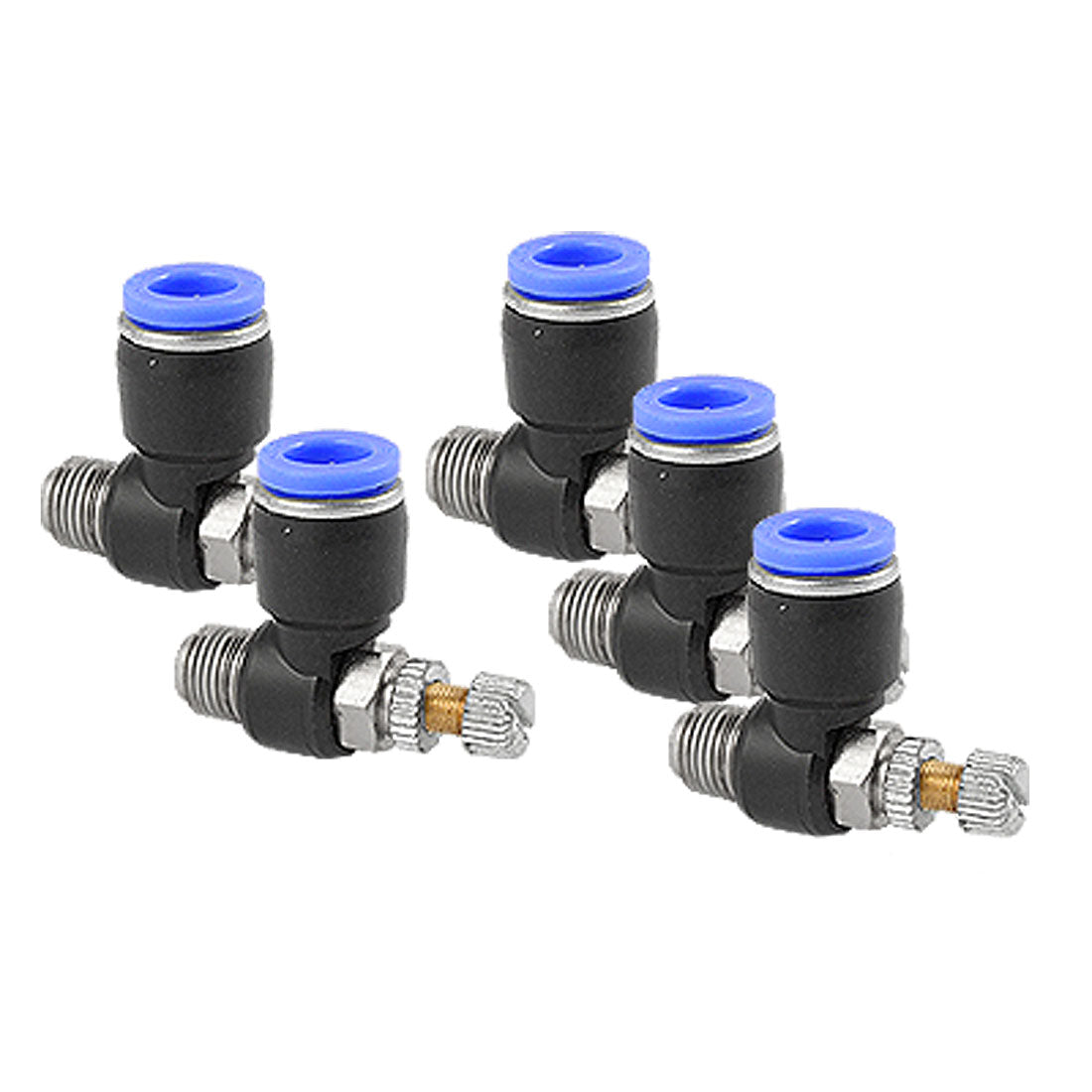 uxcell Uxcell 5 Pcs 9mm Threaded Push In Pneumatic Part Speed Controller Valve
