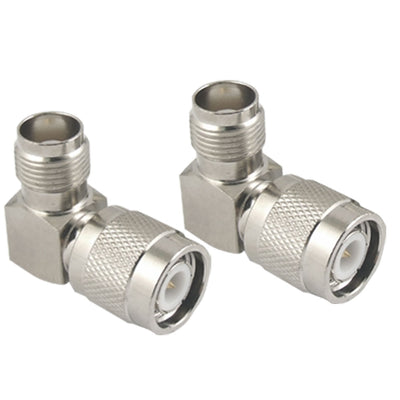 Harfington Uxcell 2 Pcs TNC Male to Female Right Angle Coaxial Adapter