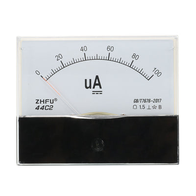 Harfington Uxcell DC 0-100uA Current Analog Panel Meter Amperemeter Gauge Class 1.5