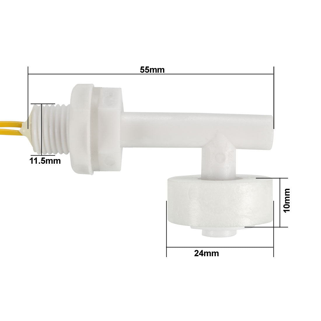 uxcell Uxcell 55mm Aquarium Tank Water Level Sensor White PP Right Angle Float Switch