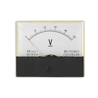 Harfington Uxcell Class 1.5 Accuracy 0-50V DC Voltage Panel Meter Analog Voltmeter