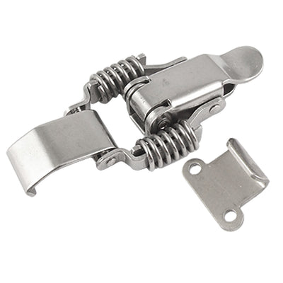 Harfington Uxcell Compression Spring Lockable Draw Latch Silver Tone for Cabinet