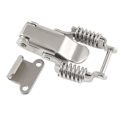 Harfington Uxcell Cabinet Compression Spring Lockable Draw Latch Silver Tone