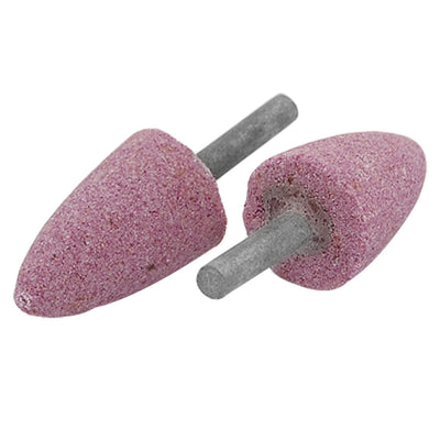 uxcell Uxcell 2 Pcs Pink Conical Mounted Stones Grinding Heads for Rotary Tool