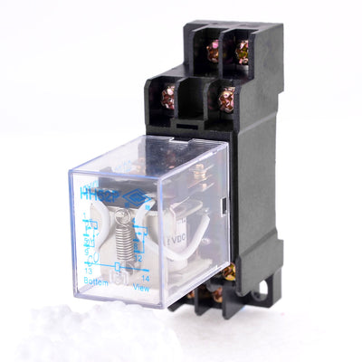 Harfington Uxcell DC 12V Coil 8 Pin General Purpose Relay DPDT HH52P w PYF08A Socket