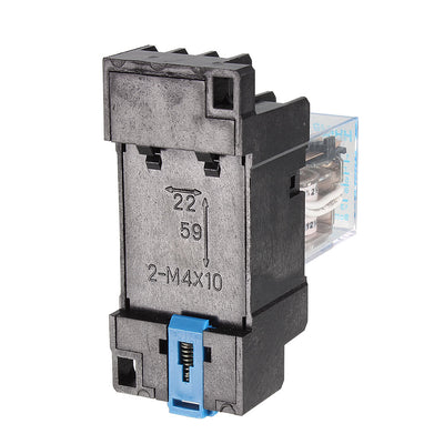 Harfington Uxcell DC 12V Coil 4PDT General Purpose Relay HH54P 14 Pin w PYF14A Socket Base