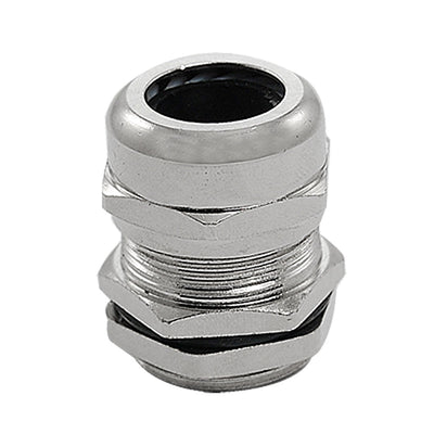 Harfington Uxcell M22 Silver Tone Stainless Steel Waterproof Cable Gland Joints