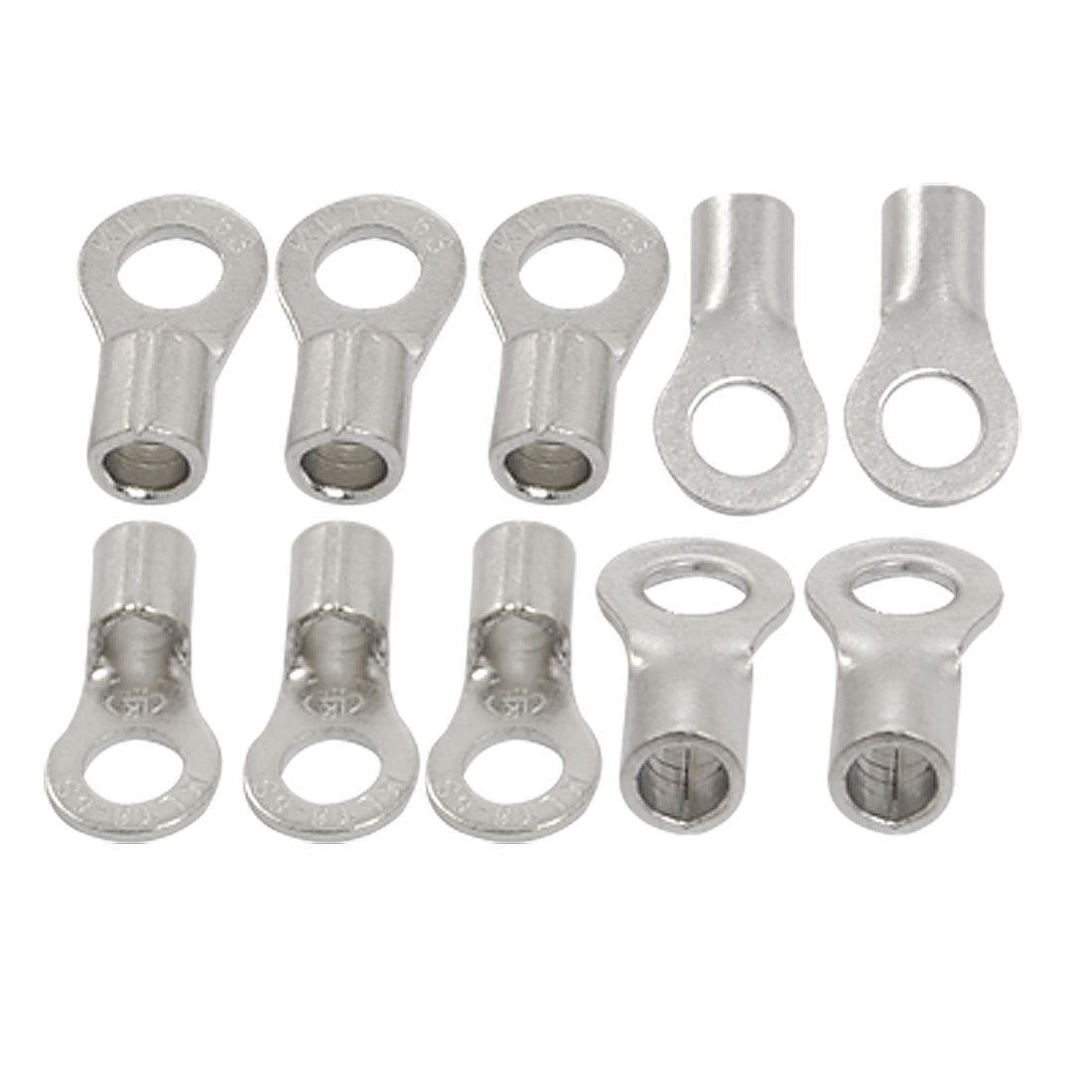 uxcell Uxcell RNB8-6S Type 8 AWG Non Insulated Ring Crimp Connectors 10 Pcs