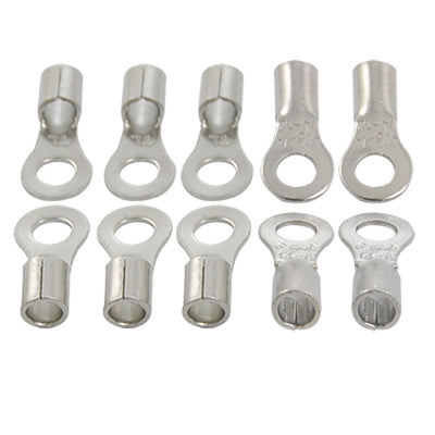 uxcell Uxcell 10 Pcs RNB 3.5-4 Type Non Insulated Ring Terminals Wire Connector