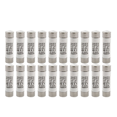 uxcell Uxcell 20 Pcs 10 x 38mm AC 500V 8A Cylindrical Fuse Links