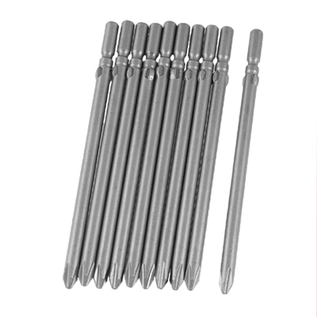 uxcell Uxcell 5mm Diameter 100mm Long Phillips PH2 Screwdriver Bits Replacement 10 Pcs