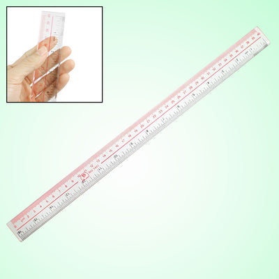 Harfington Uxcell 40cm 16 Inch Length Measure Clear Plastic Straight Edge Ruler